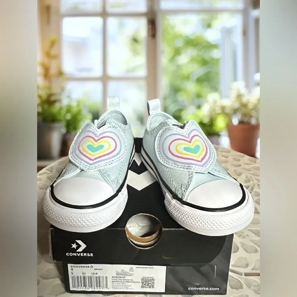 Converse Chuck Taylor All Star CTAS Toddler Baby One Strap Sneakers Shoes